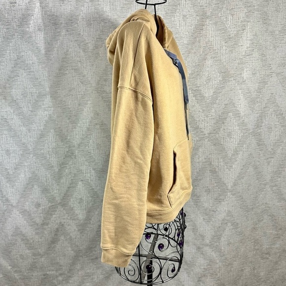 Madewell dip dye drawstring hoodie sweatshirt in tan size L - Picture 7 of 8